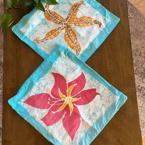 Handmade Batik Pillow Covers  –  Set of 2